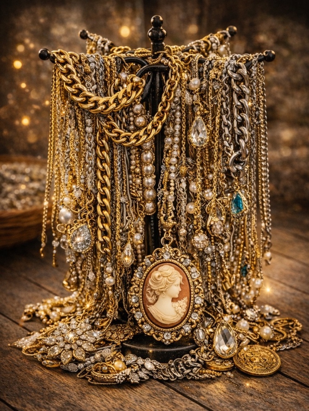 2 LB Bulk Jewelry Lot Curated + Organic Pull Vintage Modern Reseller Estate - Picture 7 of 13